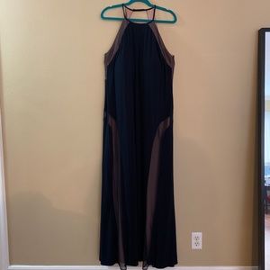 Navy and blush pink dress